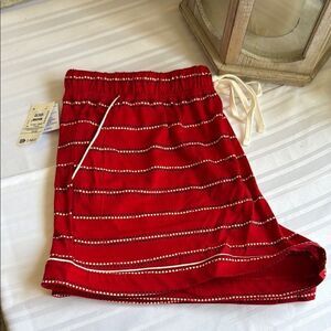Tommy Hilfiger Red Striped Sleepwear shorts with Drawstring - NWT